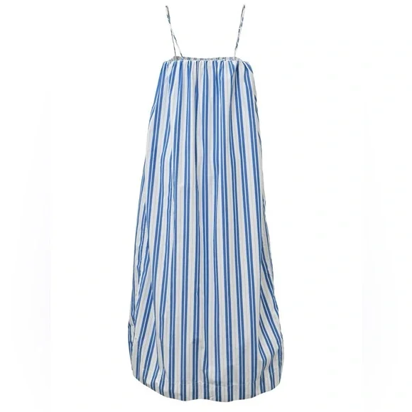 Ganni Blue and White Maxi Dress - Picture 3 of 10